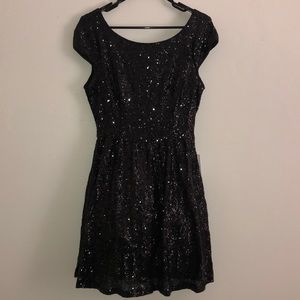 Black formal sequin dress